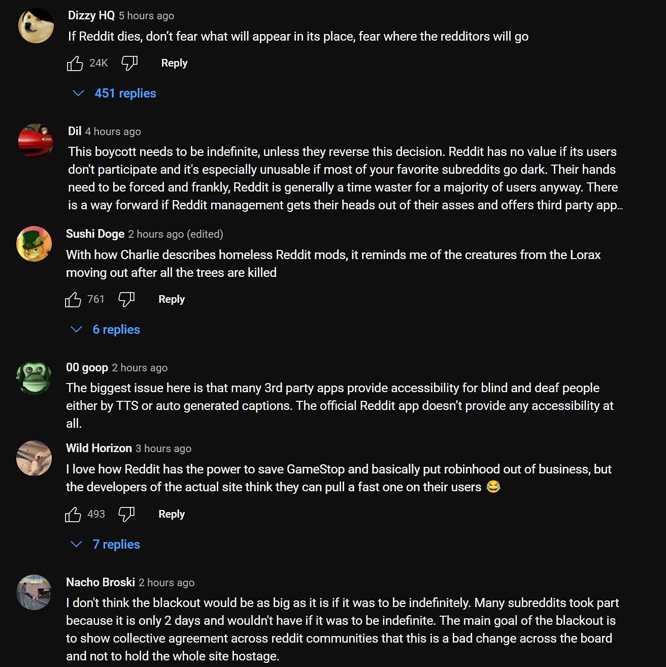 Fans give their take on the situation (Image via penguinz0 YouTube)